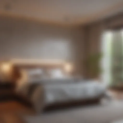Peaceful bedroom environment conducive to sleep