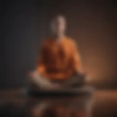 Visual representation of emotional balance through meditation