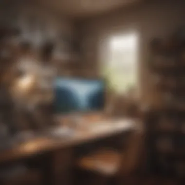 Clutter-Free Workspace for Focus A clean and organized workspace, symbolizing clarity of thought and focus.