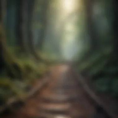 A winding path through a forest, symbolizing the journey through change.