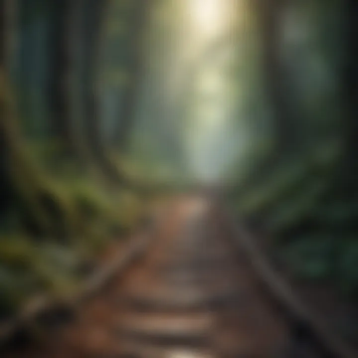 A winding path through a forest, symbolizing the journey through change.