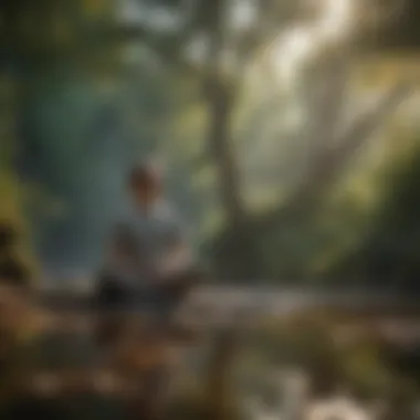 A calm meditation scene to illustrate mindfulness