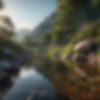 Tranquil Landscape for Enhanced Focus A serene landscape that inspires focus and tranquility