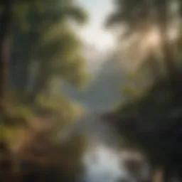 A serene landscape promoting inner peace