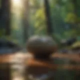 A tranquil scene symbolizing emotional release