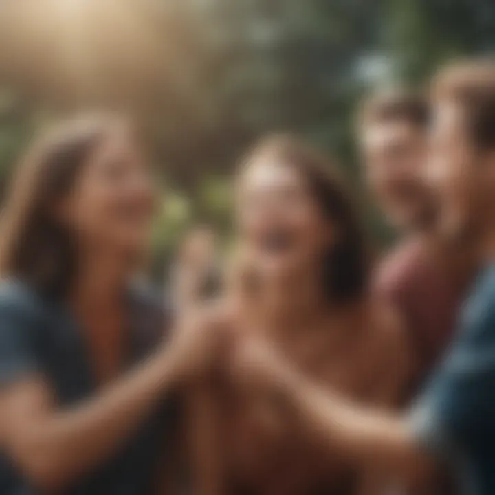 A group of friends sharing laughter and joy together