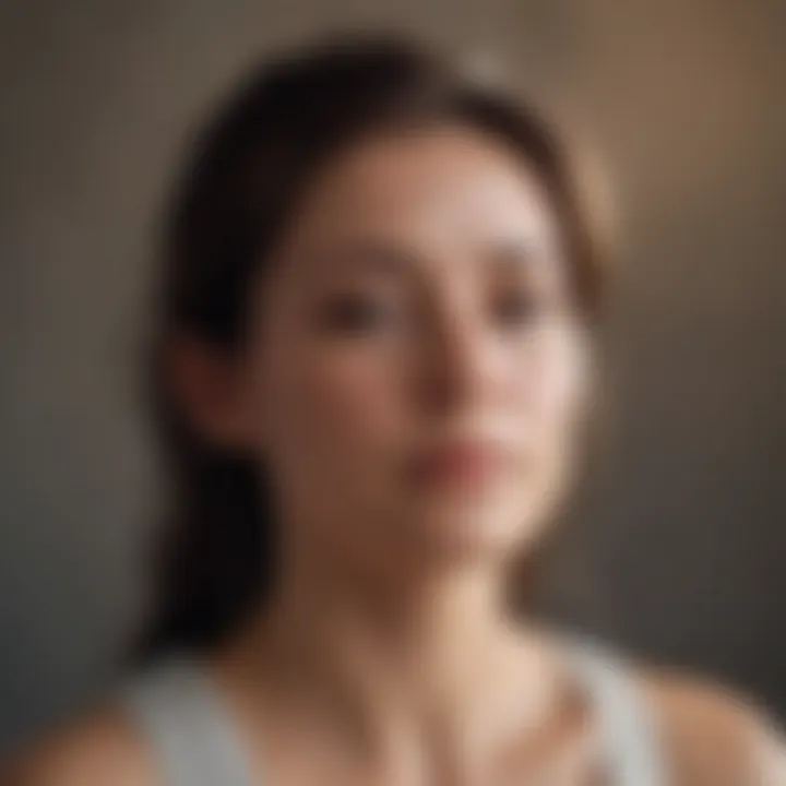 Close-up of a person in a peaceful meditation pose