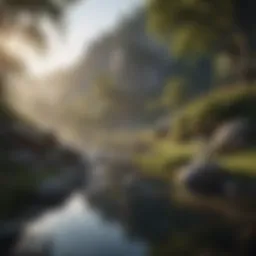 A serene landscape for meditation practice