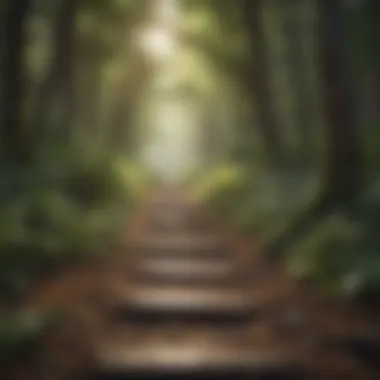 Journey of Personal Growth A path winding through nature, symbolizing personal growth and goals