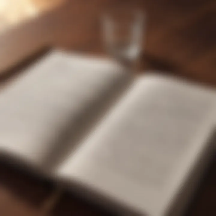 A close-up of a journal with written thoughts and reflections