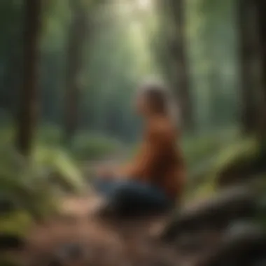 Mindfulness and Connection with Nature A person engaging in a mindfulness practice outdoors.