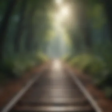 Journey to Clarity A pathway leading towards clarity and focus