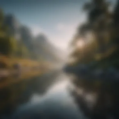 Tranquility in Nature A serene landscape reflecting tranquility