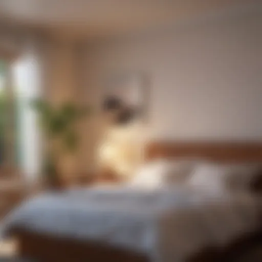 A serene bedroom environment promoting sleep