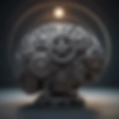 The Mechanics of Thought A brain illustration with gears signifying thought processes