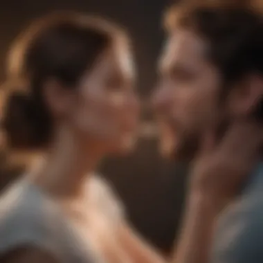 Behavioral Changes in Relationships Depiction of subtle behavioral changes in a romantic relationship