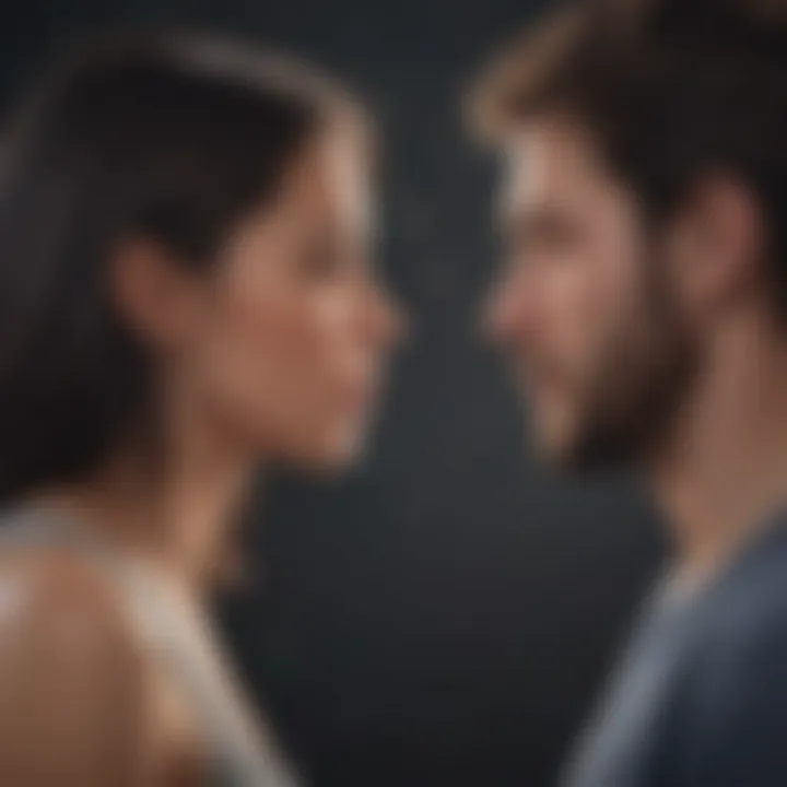 Illustration of communication breakdown between partners