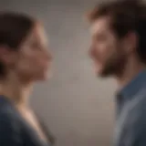 Visual representation of emotional disconnect in a couple