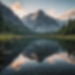 A serene landscape representing peace and reflection