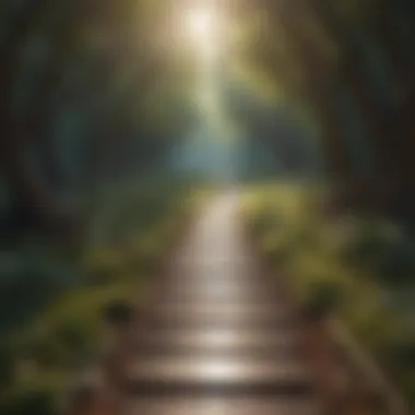 Embracing New Beginnings A pathway leading to a brighter future, illustrating the concept of moving forward.