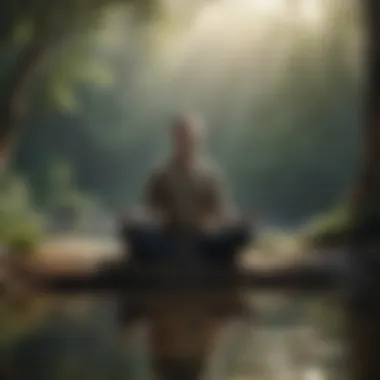 A close-up of a person meditating in a calm environment, representing mindfulness practice