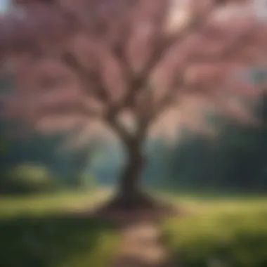 A blossoming tree representing personal growth