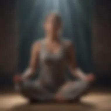 A person meditating with a calm expression