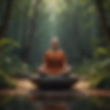 Mindfulness Techniques for Emotional Intelligence A vibrant illustration depicting mindfulness practices