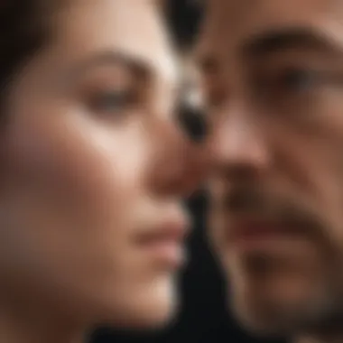 The Power of Reflection in Emotional Mastery A close-up of a thoughtful individual engaging in reflection