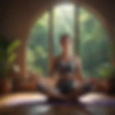Contemplating Wellness Choices An individual contemplating the balance between yoga and meditation