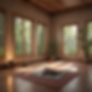 The Serenity of Meditation A serene meditation space with soft light and calming decor