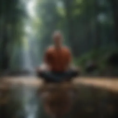 A person practicing mindfulness meditation