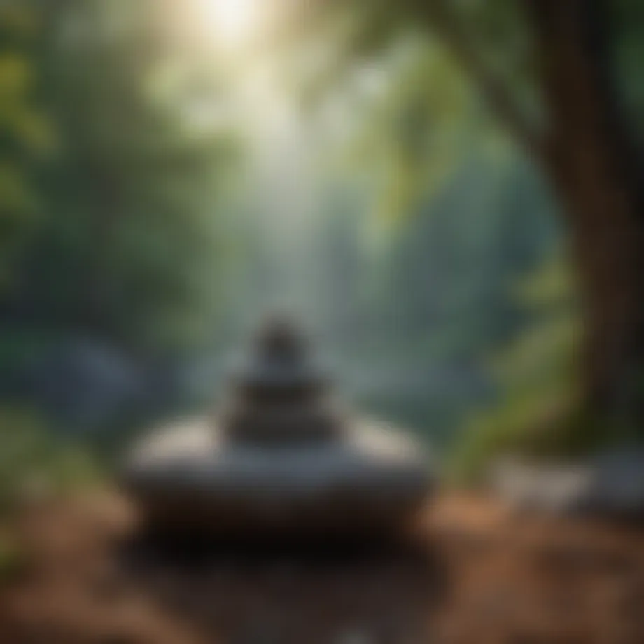 Serene landscape promoting relaxation and mindfulness