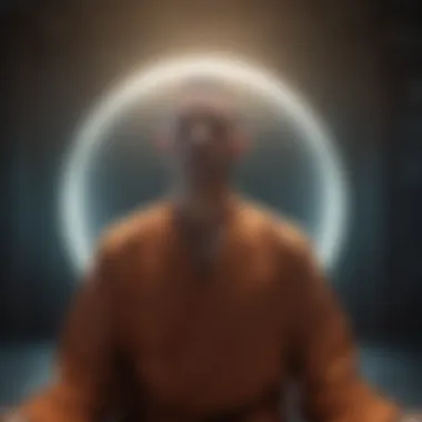 Visual representation of mental clarity through meditation