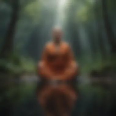 A symbolic depiction of resilience through meditation