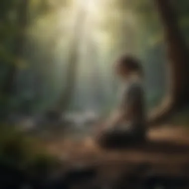 Embracing Mindfulness for Anxiety Relief A person practicing mindfulness in a tranquil environment