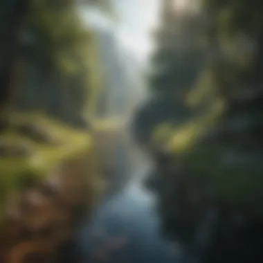 Finding Peace in Nature Serene landscape promoting inner peace