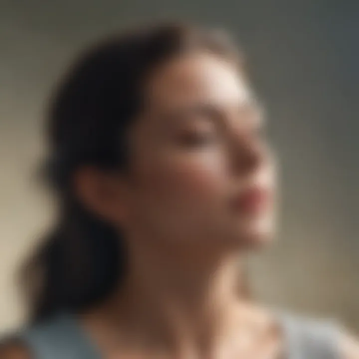 An engaging visualization of a peaceful mind with elements that represent relaxation and focus