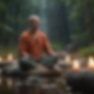 Engaging in Mindfulness for Stress Relief Individual practicing mindfulness meditation