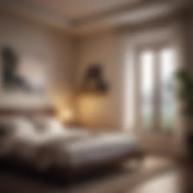 A Serene Space for Sleep Serene bedroom environment promoting relaxation