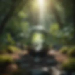 Tranquil nature scene promoting mindfulness