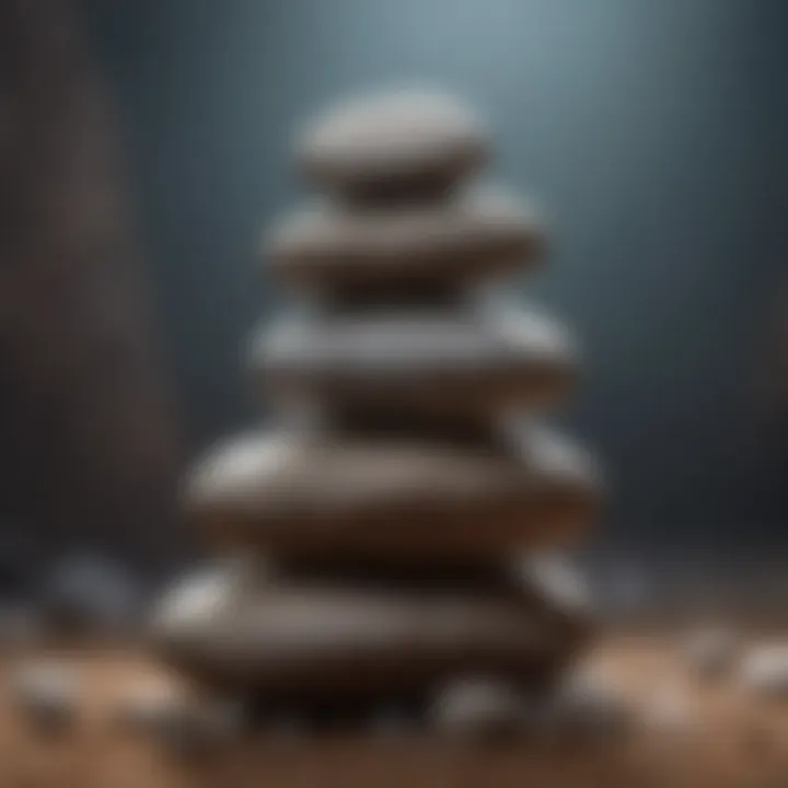 A balanced stone stack representing harmony and stability