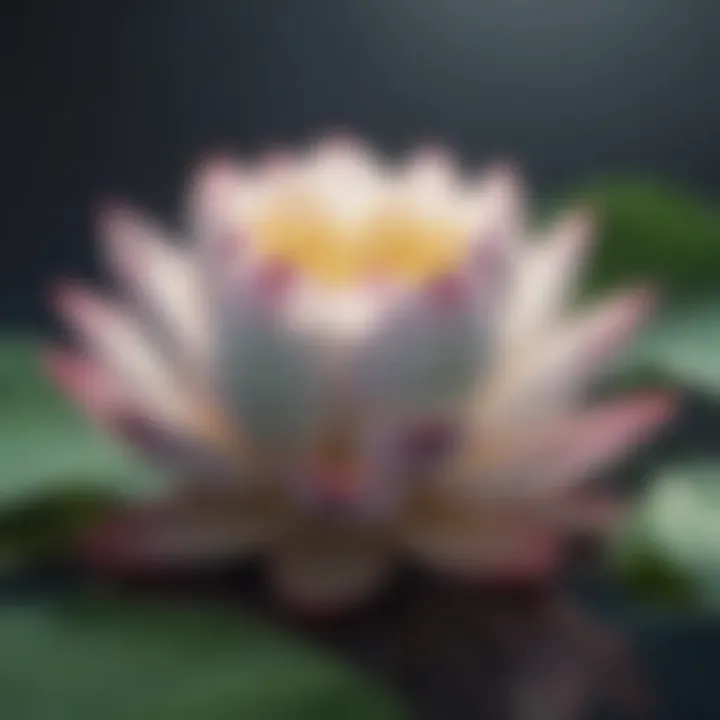 A close-up of a lotus flower symbolizing enlightenment and mindfulness.