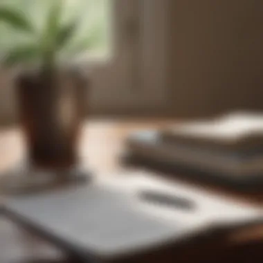 A journal and pen resting on a table, inviting self-expression