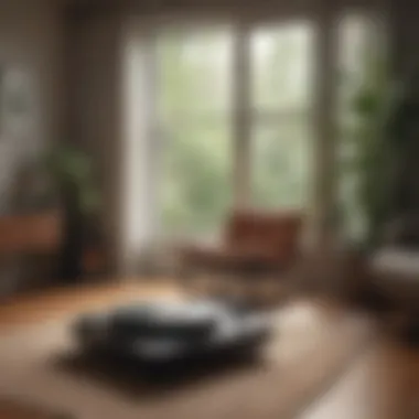 Creating a Calming Soundscape at Home A cozy room reflecting a calming atmosphere with a record player