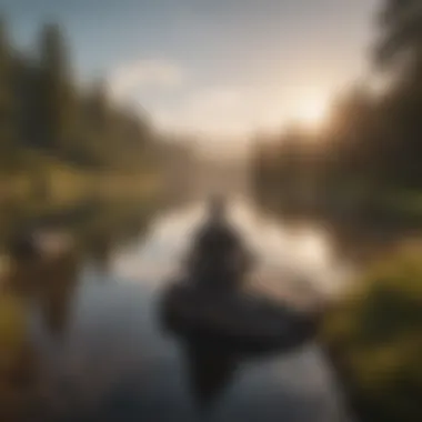Embracing Tranquility A serene landscape depicting tranquility and calmness