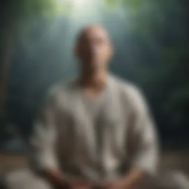 A person meditating in a calm environment, emphasizing mindfulness