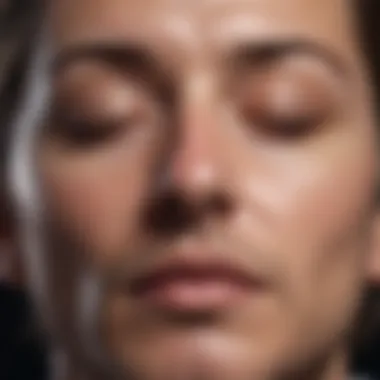 The Power of Mindfulness A close-up of a person meditating with closed eyes