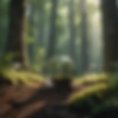 Finding Peace in Nature A serene landscape depicting a tranquil forest