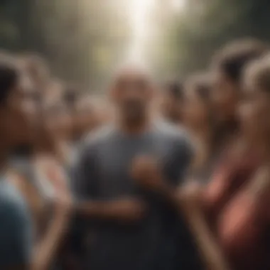 Strength in Unity A diverse group of individuals supporting each other, illustrating community strength.